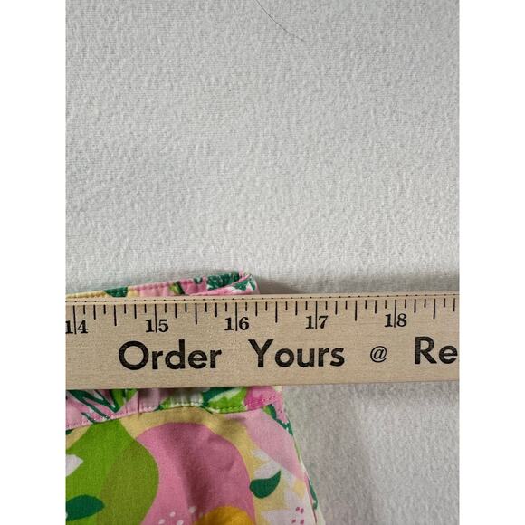 Vtg Lilly Pulitzer Patchwork Skirt 10 M Heart Pocket Tropical - Picture 7 of 8